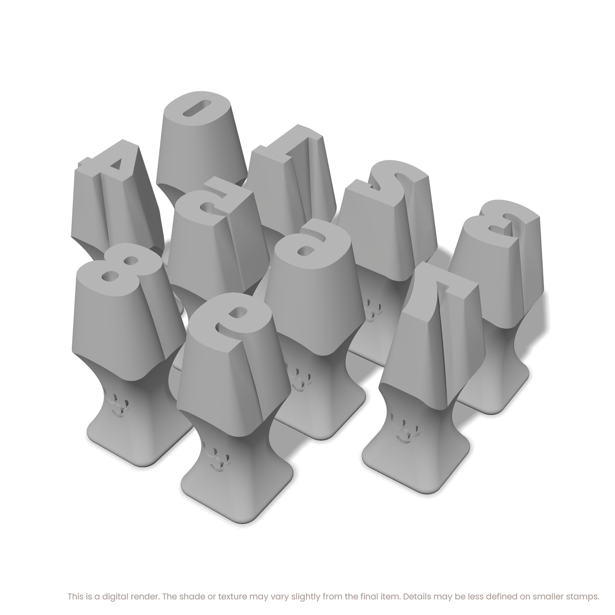Alfa Slab One | Number Stamp Sets - Ceramind® Tools