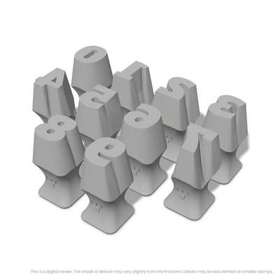 Alfa Slab One | Number Stamp Sets - Ceramind® Tools