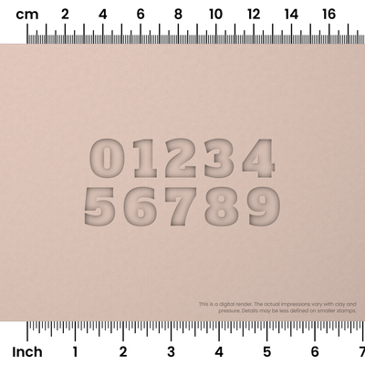 Alfa Slab One | Number Stamp Sets - Ceramind® Tools