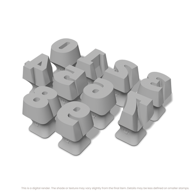 Alfa Slab One | Number Stamp Sets - Ceramind® Tools