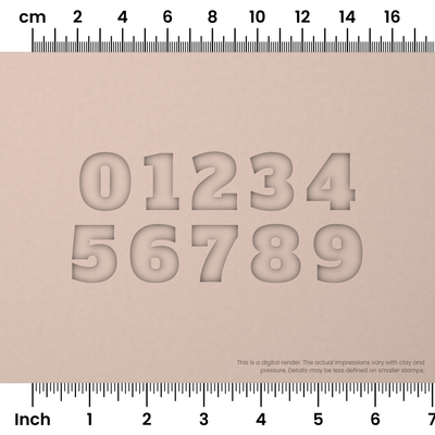 Alfa Slab One | Number Stamp Sets - Ceramind® Tools