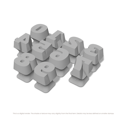 Alfa Slab One | Number Stamp Sets - Ceramind® Tools