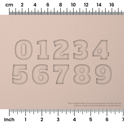 Alfa Slab One | Number Stamp Sets - Ceramind® Tools