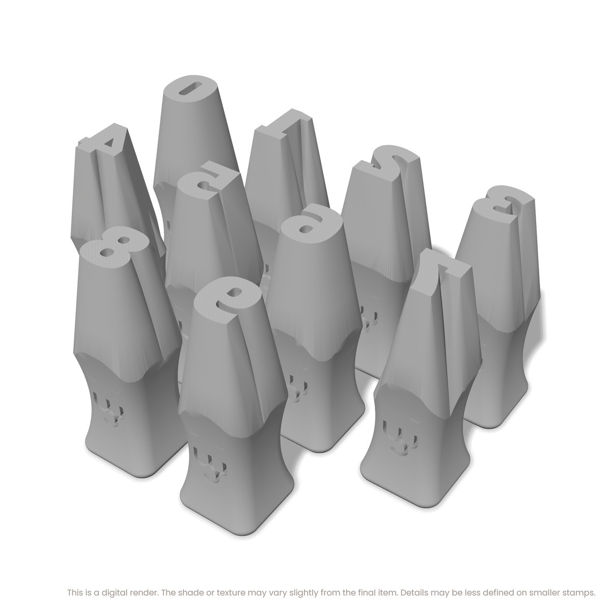 Alfa Slab One | Number Stamp Sets - Ceramind® Tools