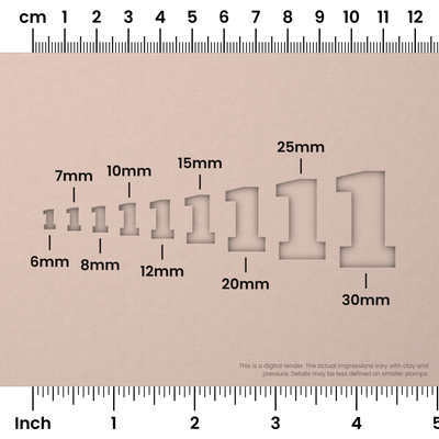 Alfa Slab One | Number Stamp Sets - Ceramind® Tools