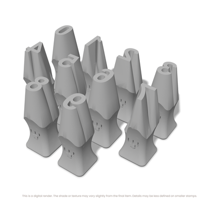 Arial Bold | Number Stamp Sets - Ceramind® Tools