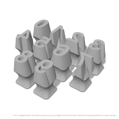 Arial Bold | Number Stamp Sets - Ceramind® Tools