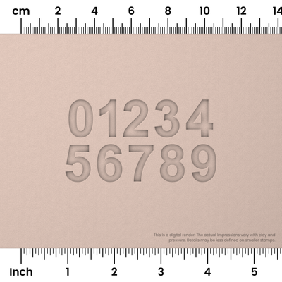Arial Bold | Number Stamp Sets - Ceramind® Tools