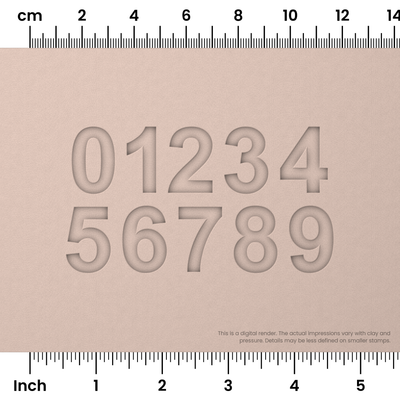 Arial Bold | Number Stamp Sets - Ceramind® Tools
