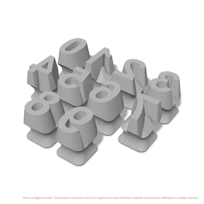 Arial Bold | Number Stamp Sets - Ceramind® Tools