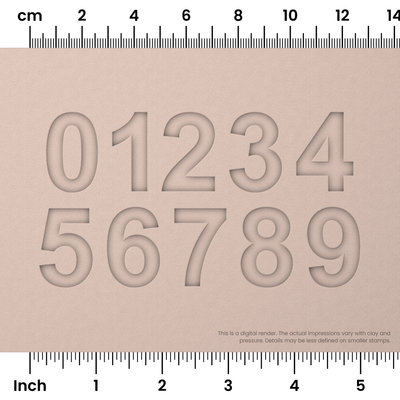 Arial Bold | Number Stamp Sets - Ceramind® Tools
