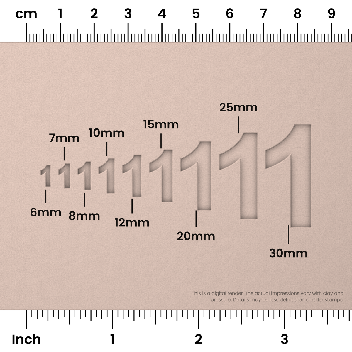 Arial Bold | Number Stamp Sets - Ceramind® Tools