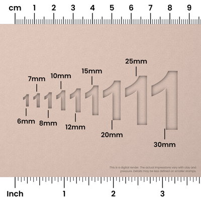 Arial Bold | Number Stamp Sets - Ceramind® Tools