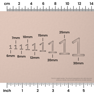 Courier Prime | Number Stamp Sets - Ceramind® Tools