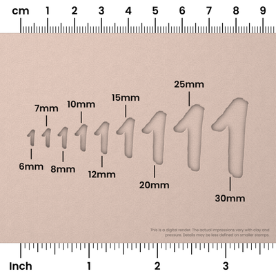 Caveat Brush | Number Stamp Sets - Ceramind® Tools