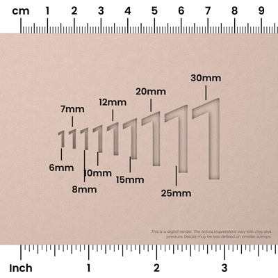 Roboto Condensed | Number Stamp Sets - Ceramind® Tools