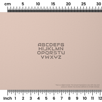 Audiowide | All Caps | Alphabet Stamp Sets - Ceramind® Tools