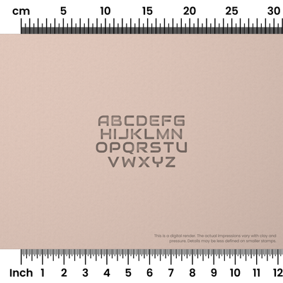 Audiowide | All Caps | Alphabet Stamp Sets - Ceramind® Tools
