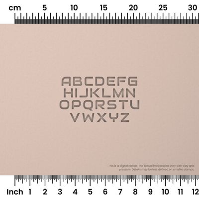Audiowide | All Caps | Alphabet Stamp Sets - Ceramind® Tools