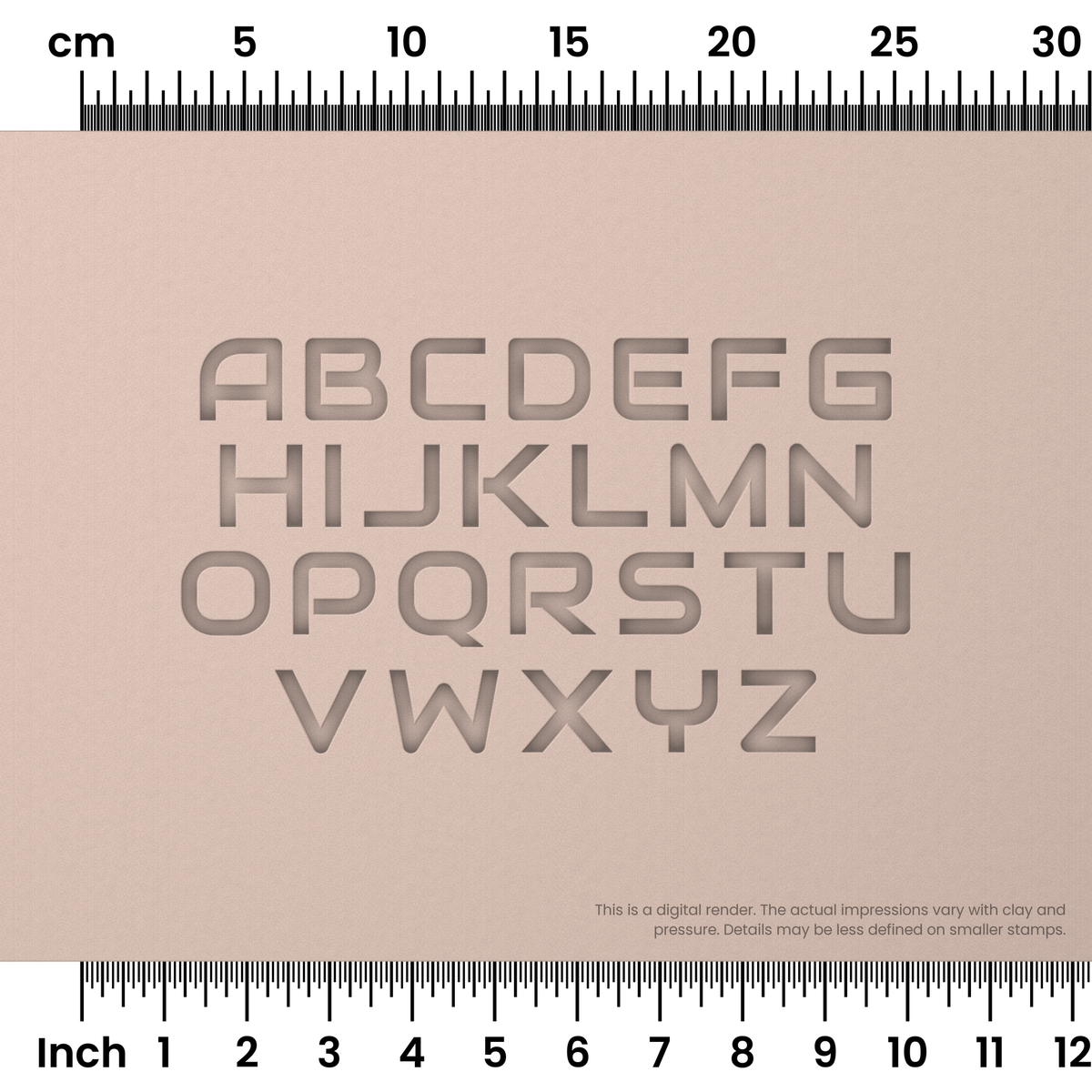 Audiowide | All Caps | Alphabet Stamp Sets - Ceramind® Tools