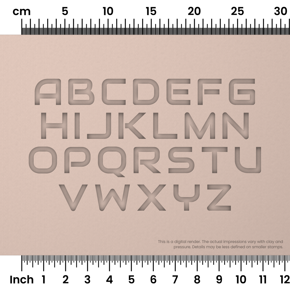Audiowide | All Caps | Alphabet Stamp Sets - Ceramind® Tools
