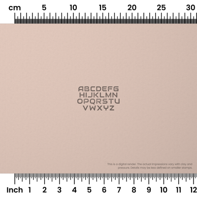 Audiowide | All Caps | Alphabet Stamp Sets - Ceramind® Tools