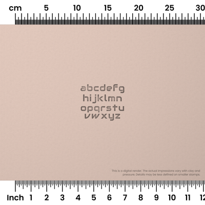 Audiowide | Lowercase | Alphabet Stamp Sets - Ceramind® Tools