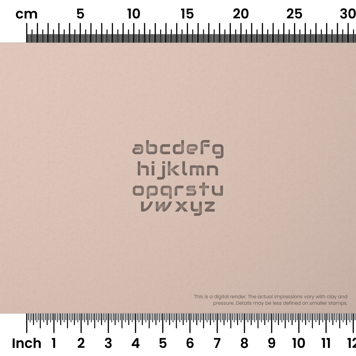 Audiowide | Lowercase | Alphabet Stamp Sets - Ceramind® Tools
