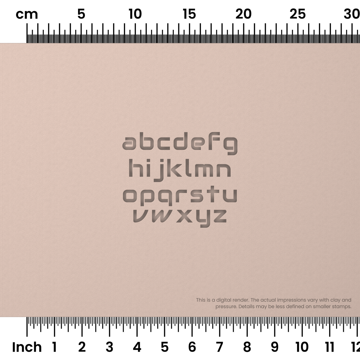 Audiowide | Lowercase | Alphabet Stamp Sets - Ceramind® Tools