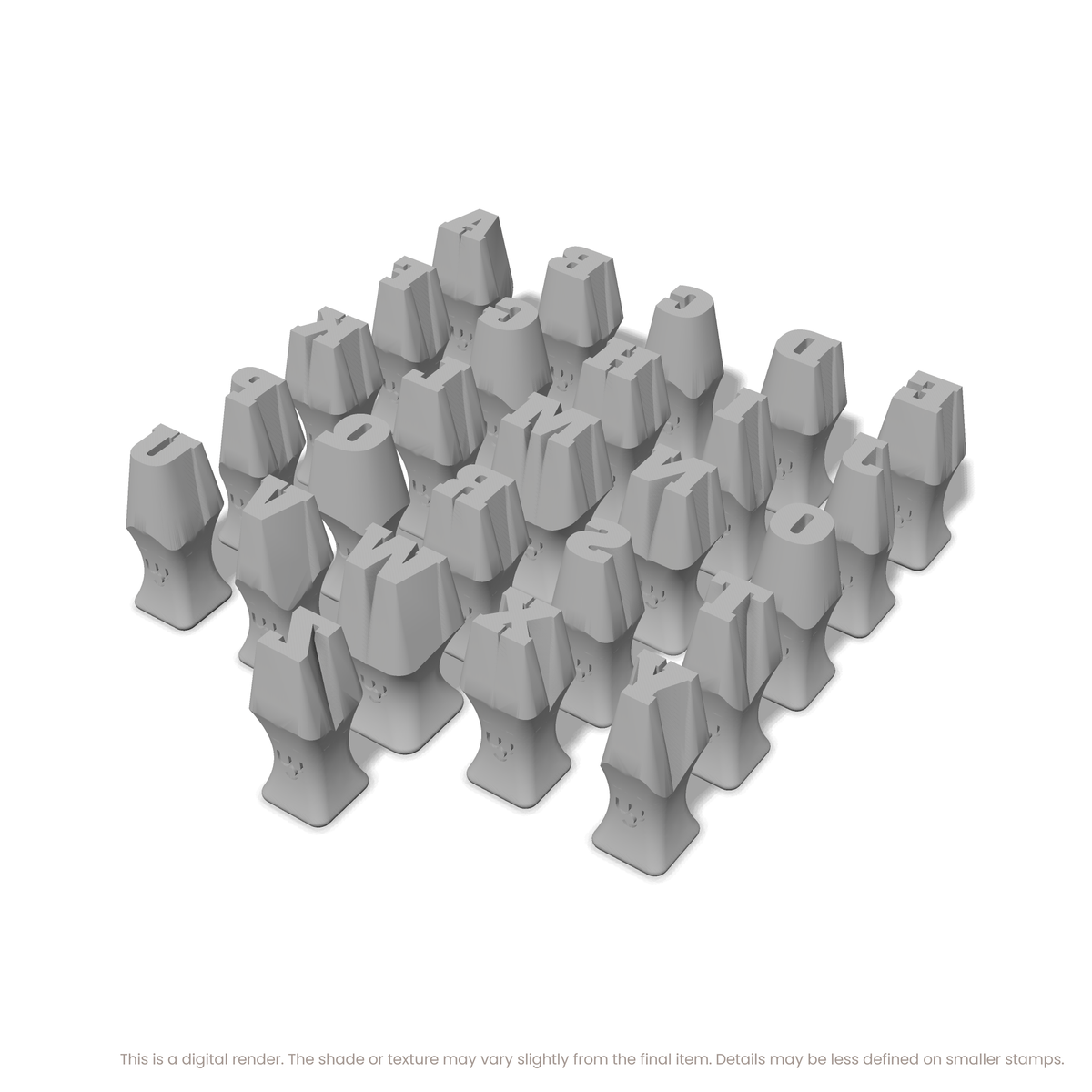 Alfa Slab One | All Caps | Alphabet Stamp Sets - Ceramind® Tools