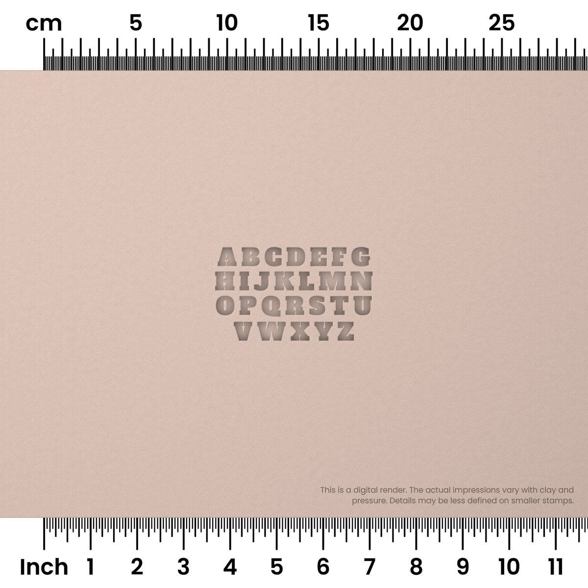 Alfa Slab One | All Caps | Alphabet Stamp Sets - Ceramind® Tools