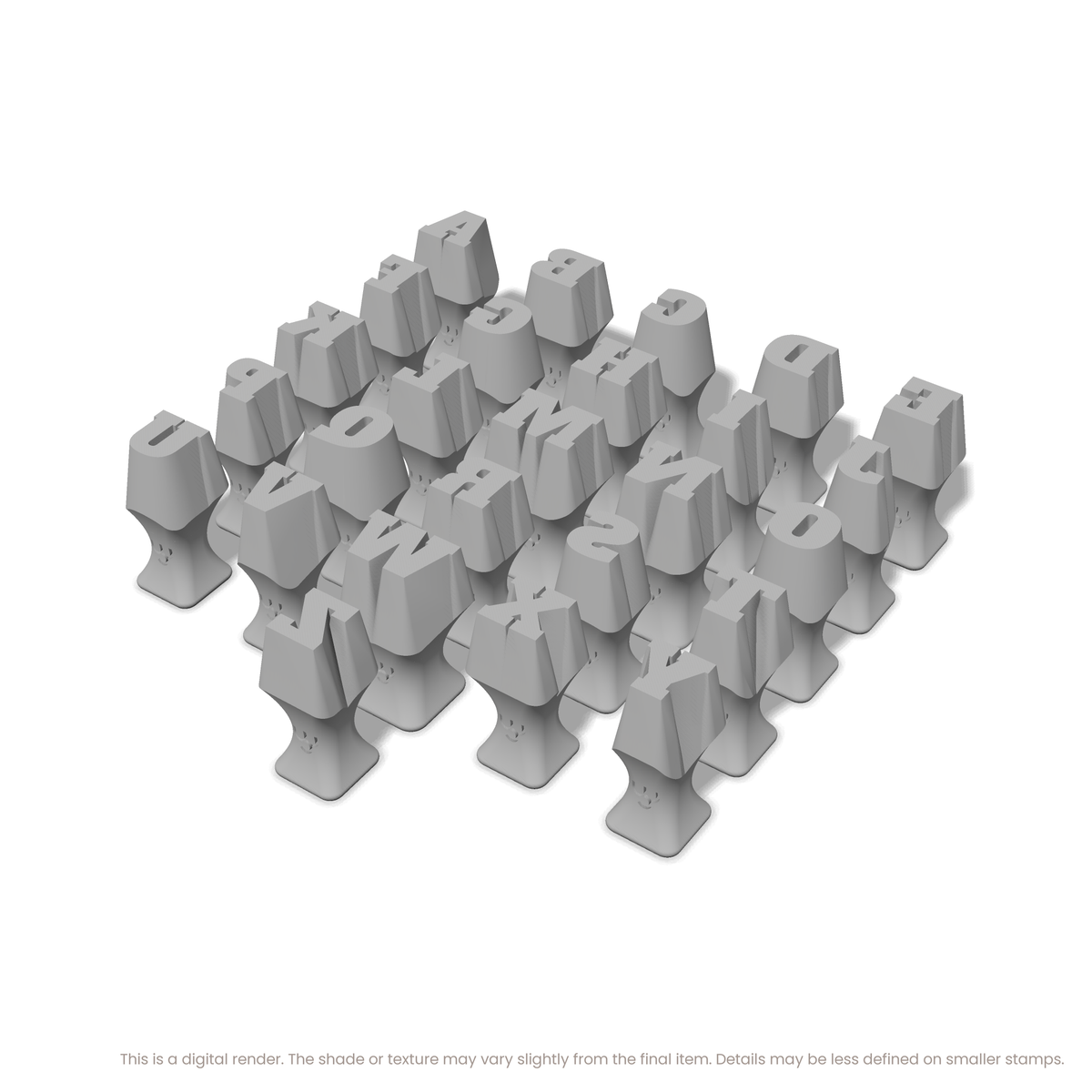 Alfa Slab One | All Caps | Alphabet Stamp Sets - Ceramind® Tools