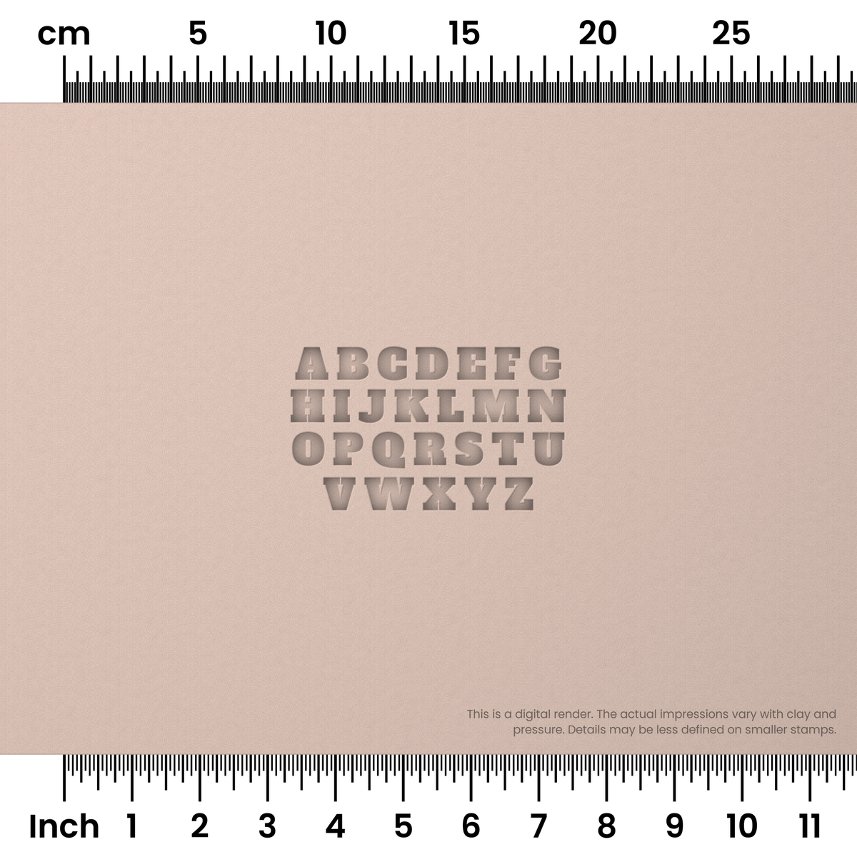 Alfa Slab One | All Caps | Alphabet Stamp Sets - Ceramind® Tools