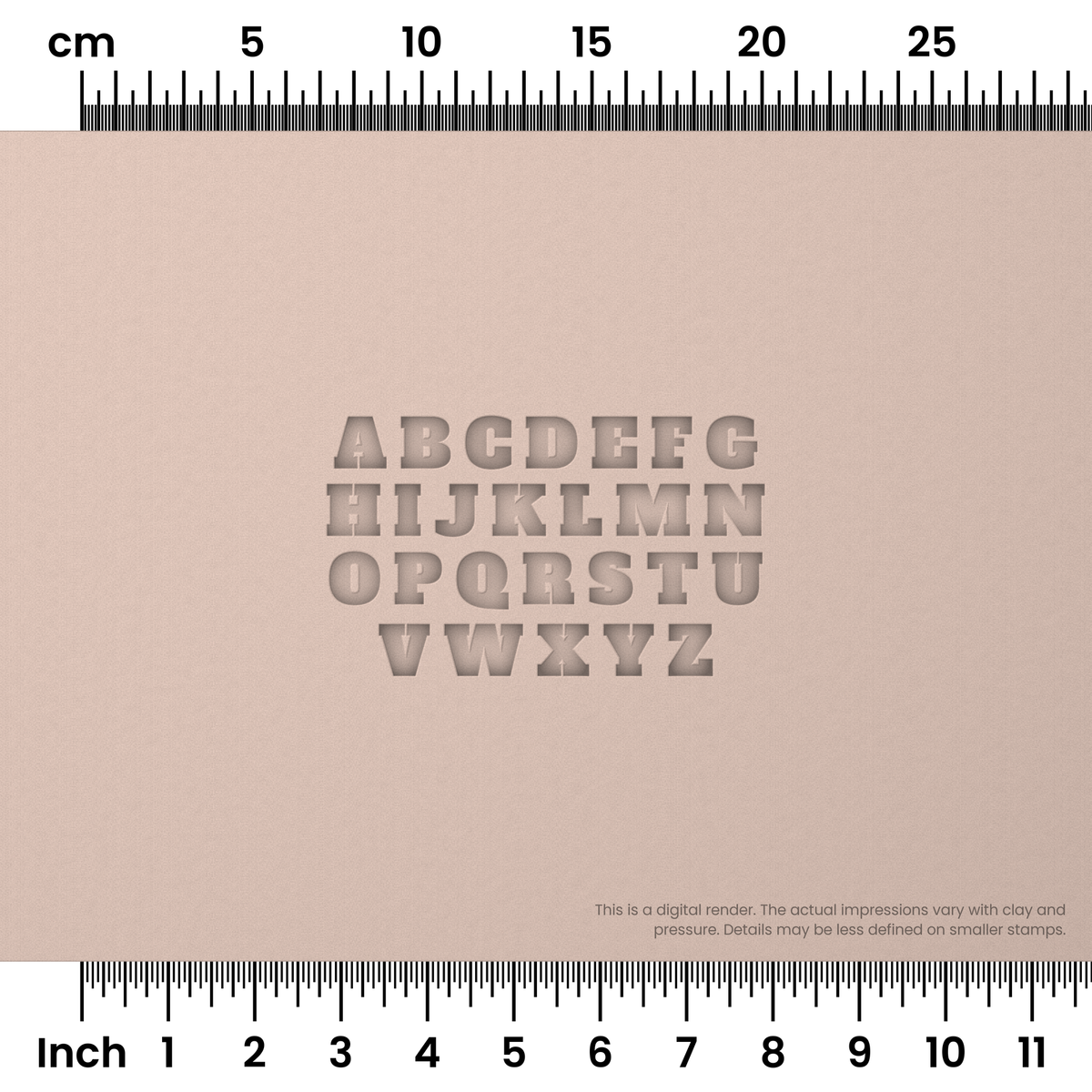 Alfa Slab One | All Caps | Alphabet Stamp Sets - Ceramind® Tools