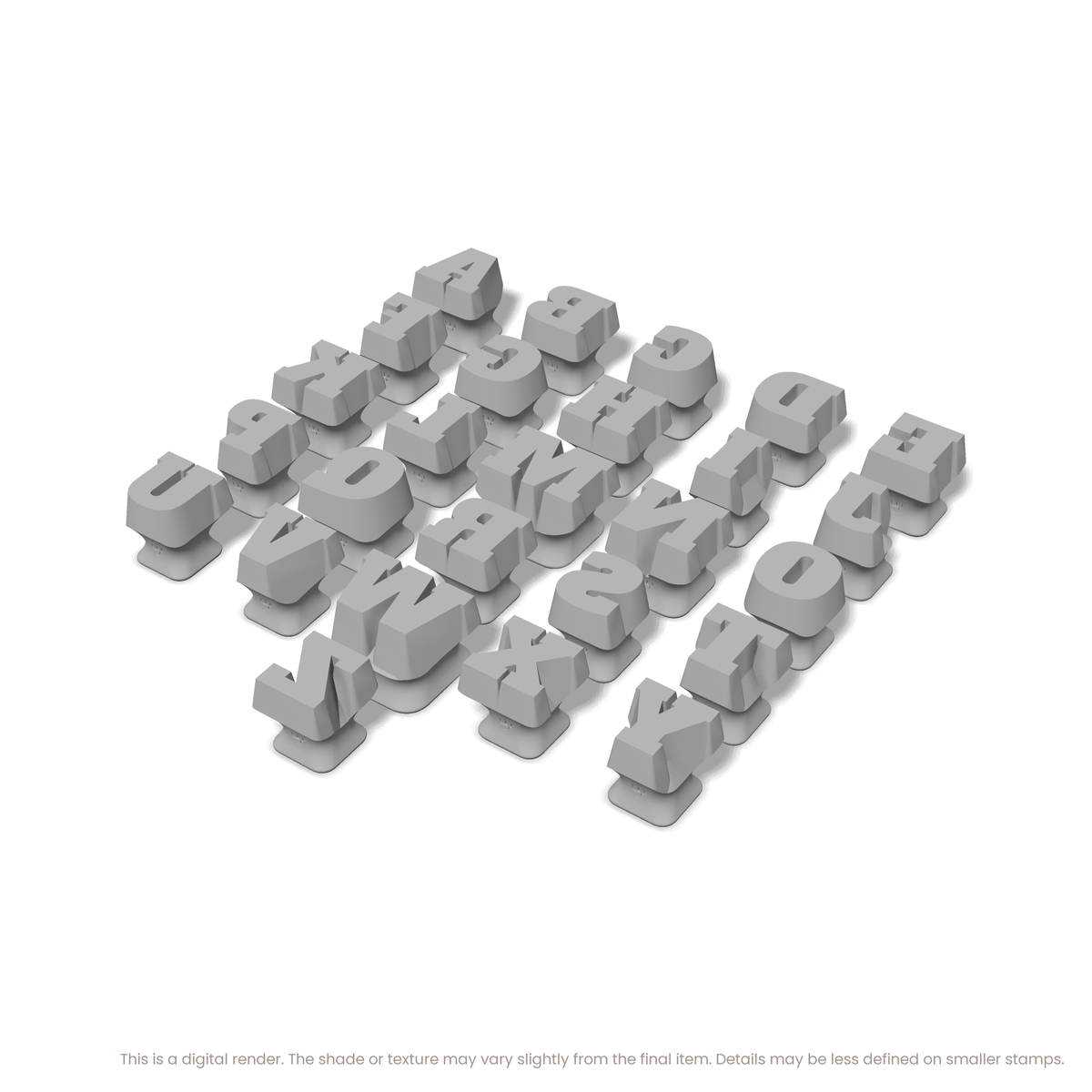 Alfa Slab One | All Caps | Alphabet Stamp Sets - Ceramind® Tools