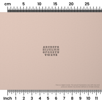 Alfa Slab One | All Caps | Alphabet Stamp Sets - Ceramind® Tools