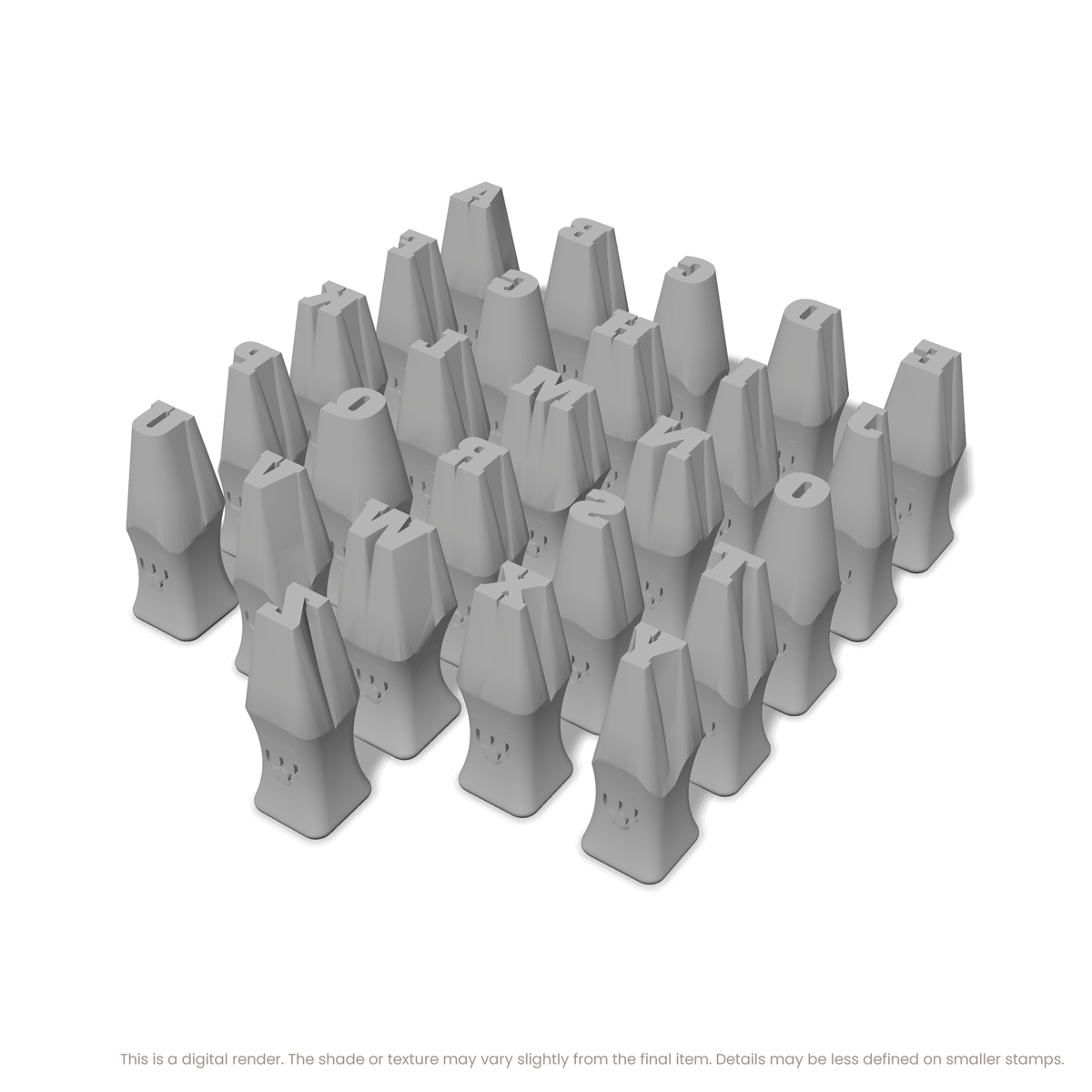 Alfa Slab One | All Caps | Alphabet Stamp Sets - Ceramind® Tools