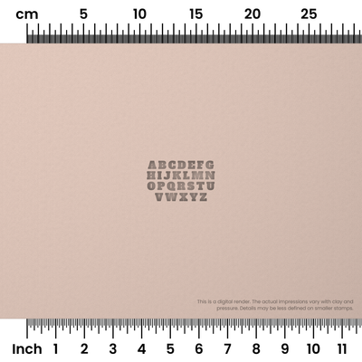 Alfa Slab One | All Caps | Alphabet Stamp Sets - Ceramind® Tools
