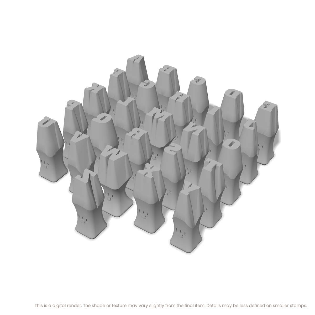 Alfa Slab One | All Caps | Alphabet Stamp Sets - Ceramind® Tools