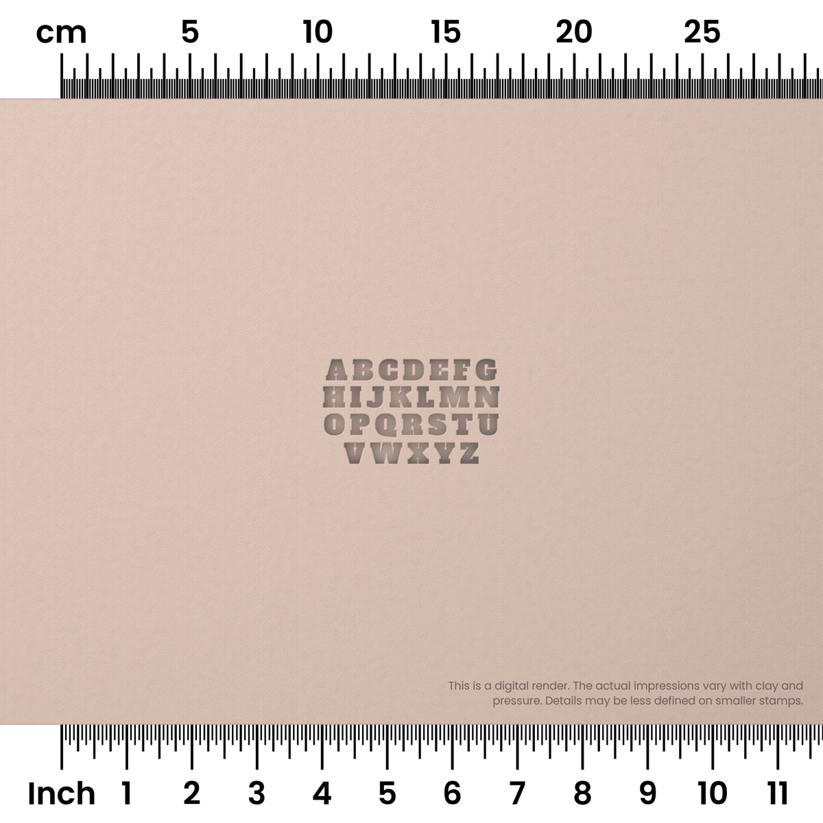 Alfa Slab One | All Caps | Alphabet Stamp Sets - Ceramind® Tools