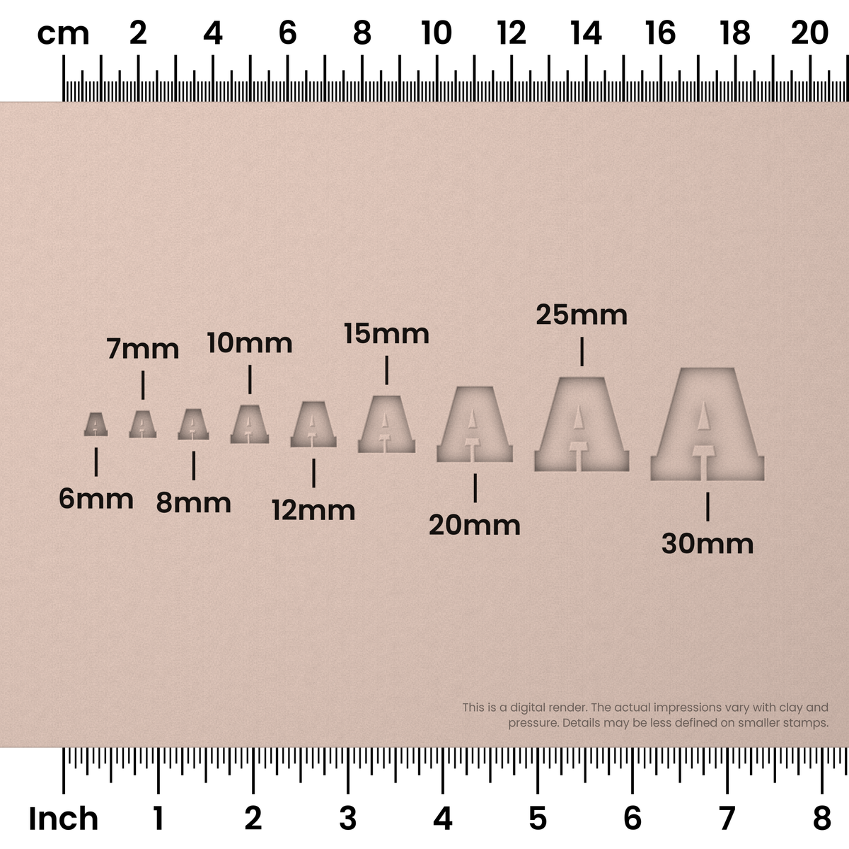 Alfa Slab One | All Caps | Alphabet Stamp Sets - Ceramind® Tools