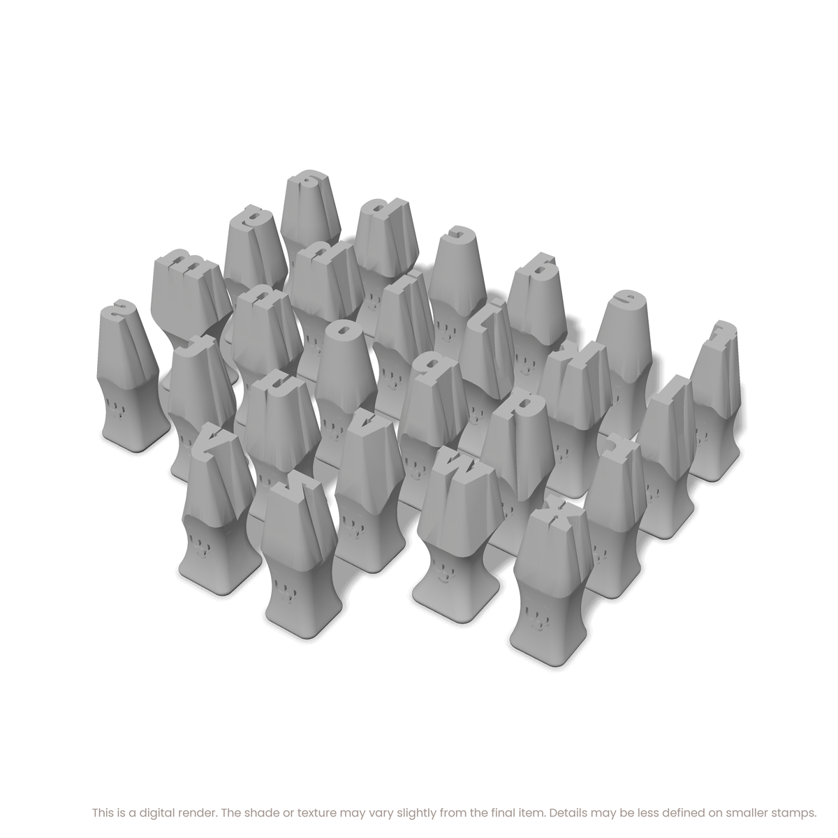 Alfa Slab One | Lowercase | Alphabet Stamp Sets - Ceramind® Tools