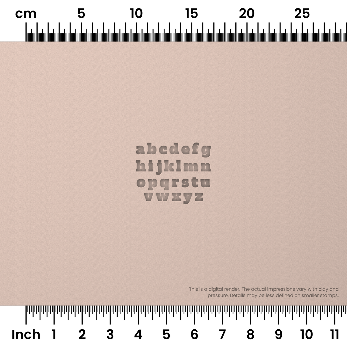 Alfa Slab One | Lowercase | Alphabet Stamp Sets - Ceramind® Tools