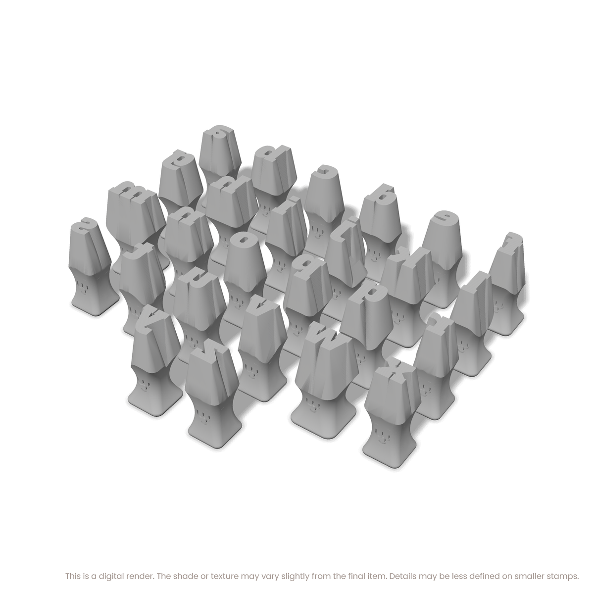 Alfa Slab One | Lowercase | Alphabet Stamp Sets - Ceramind® Tools