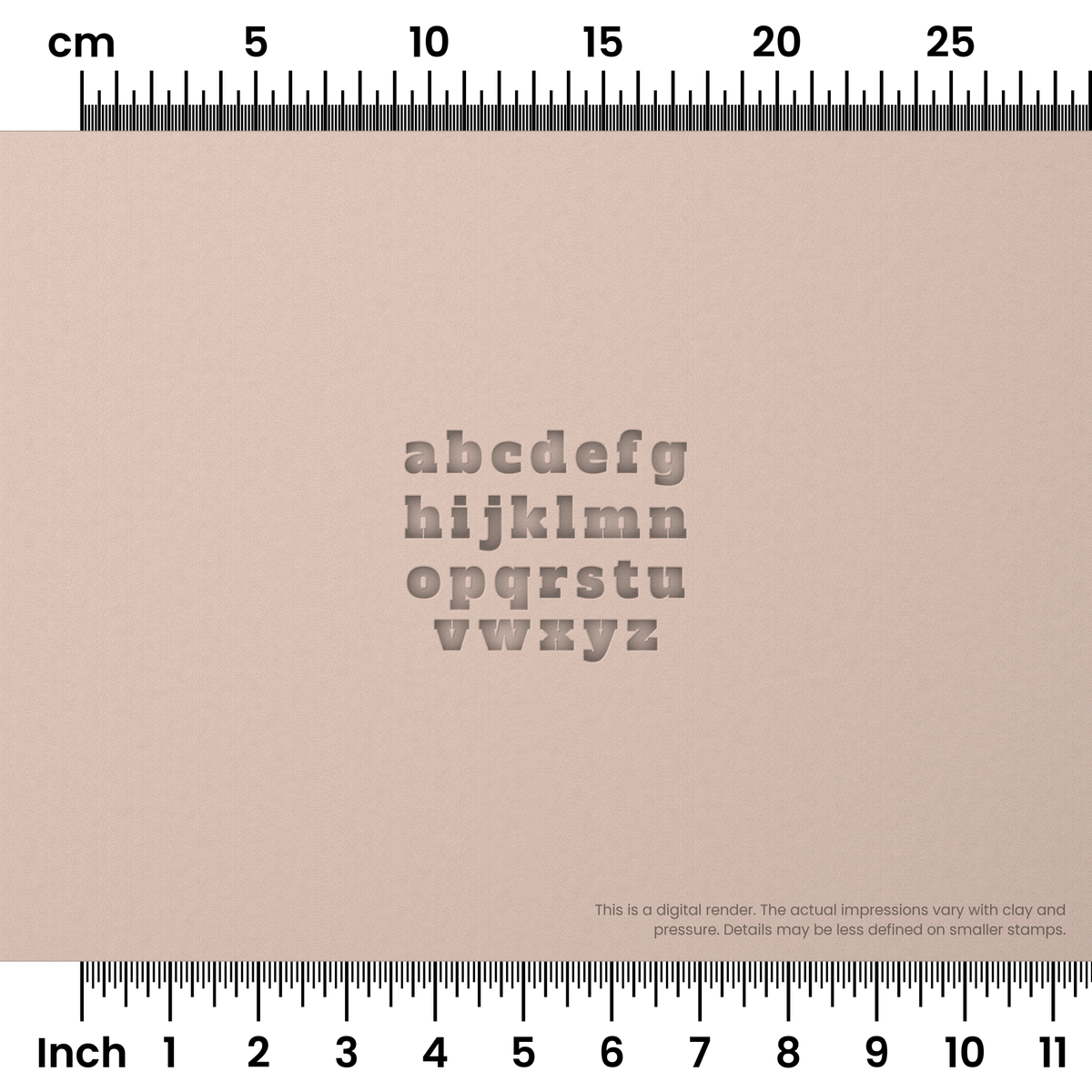 Alfa Slab One | Lowercase | Alphabet Stamp Sets - Ceramind® Tools