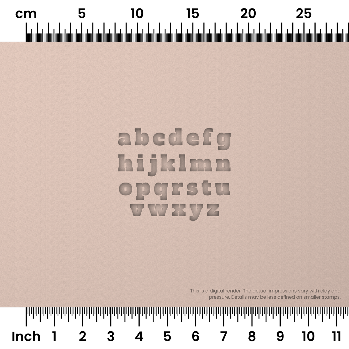 Alfa Slab One | Lowercase | Alphabet Stamp Sets - Ceramind® Tools