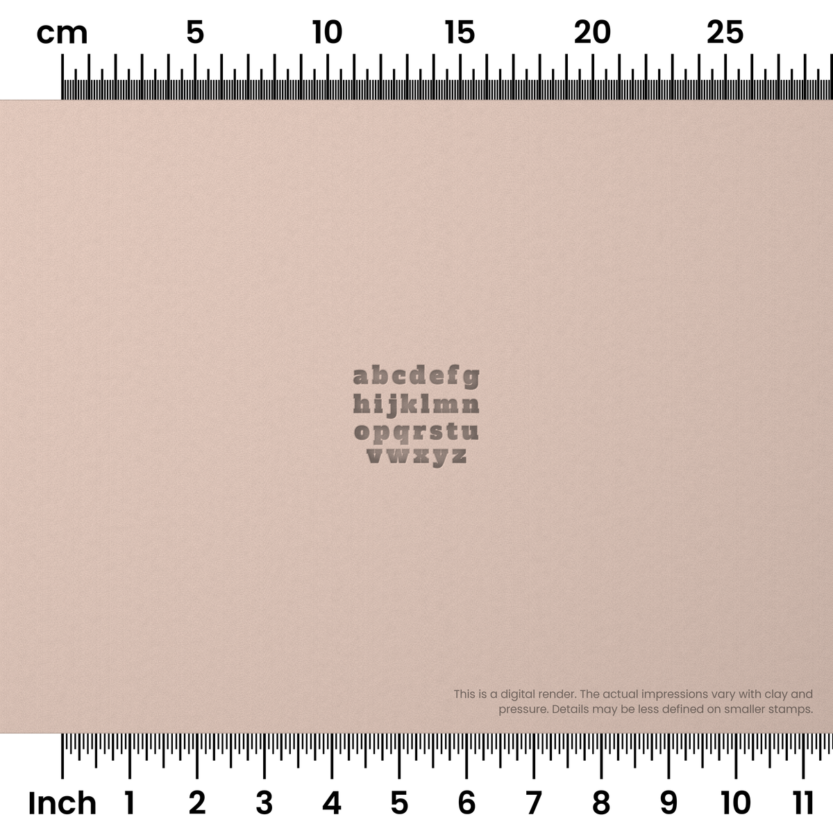 Alfa Slab One | Lowercase | Alphabet Stamp Sets - Ceramind® Tools