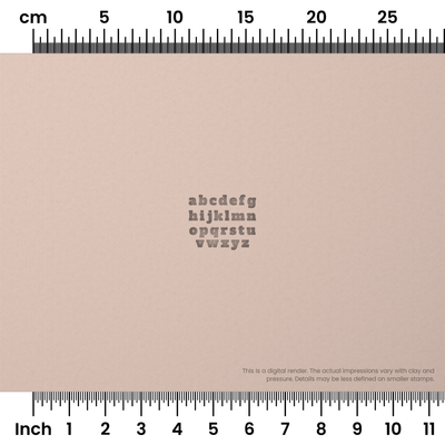 Alfa Slab One | Lowercase | Alphabet Stamp Sets - Ceramind® Tools