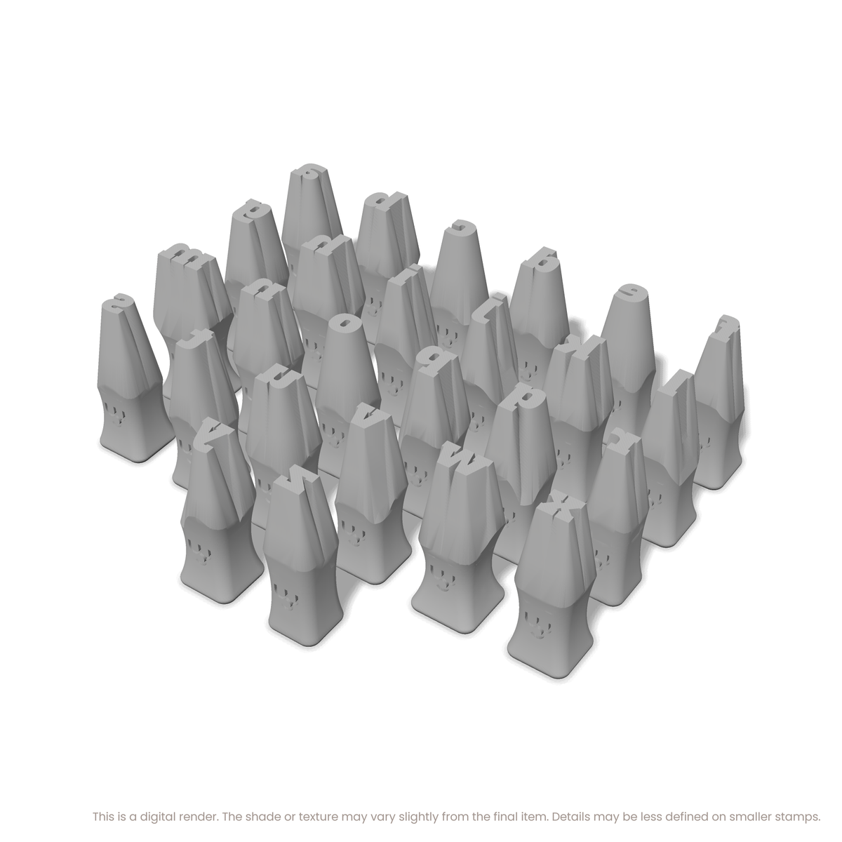 Alfa Slab One | Lowercase | Alphabet Stamp Sets - Ceramind® Tools