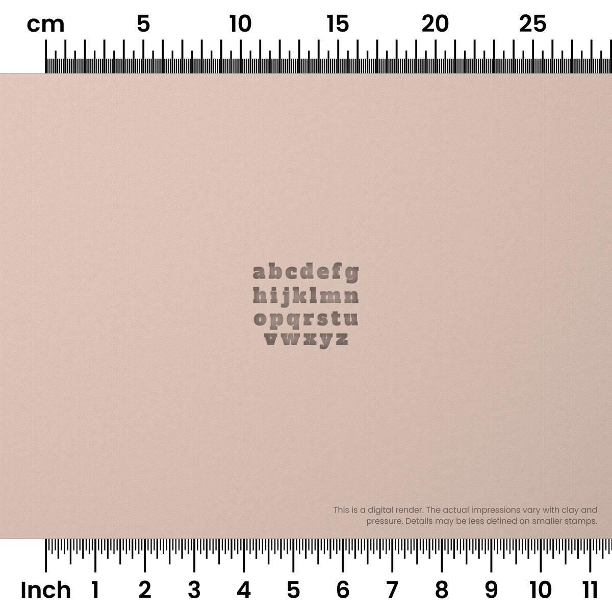 Alfa Slab One | Lowercase | Alphabet Stamp Sets - Ceramind® Tools